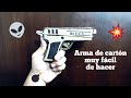 como hacer un arma de cartón que dispara