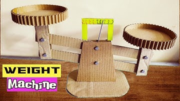 Cardboard weight machine for school project || Diy working model of weighing machine
