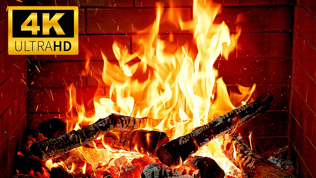 🔥 The Most Beautiful 4K Fireplace 🔥 Cozy Fireplace with Crackling Fire Sounds | Fireplace Ambience