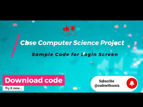 PROJECT LOGIN SCREEN FOR CBSE PYTHON PROJECT 1.5