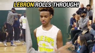 LeBron James Goes COACH BRON At Bronny James' Game! Shows Love To Team After BIG WIN 🔥