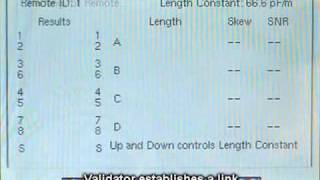 Test-Um Validator NT955 Cable Test Demo Showing Open Pair
