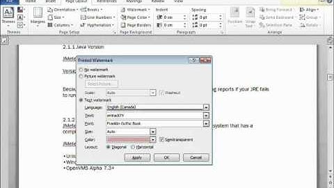 How to Use Watermarks in Microsoft Word 2010