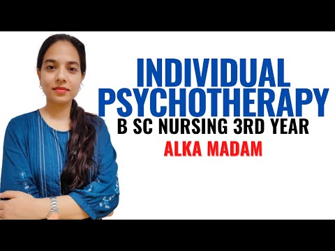 Individual Psychotherapy II B Sc Nursing 3rd Year II Mental Health Nursing II