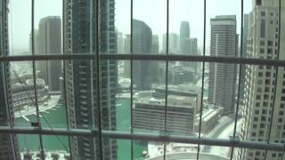 Hotel Oasis Beach Tower, Emirat Dubai UAE, View from the Elevator to Dubai Marina