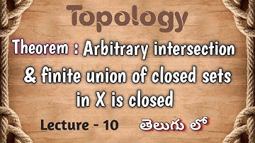 Intersection and union of closed sets in topological space is closed