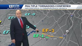 Alabama Tornadoes: 11 confirmed from last week, and more severe storms are possible this week