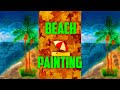 HOW TO DRAW BEACH⛱ PAINTING|STEP-BY-STEP TUTORIAL|ART&amp;CRAFT WITH RISU ♡♡