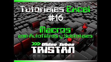 EXCEL - Grabar Macro con Filtros y Subtotales sin programar Excel 2010