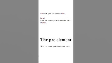 pre tag | Preformatted text | html | webdevelopment | theelitecode | #shorts