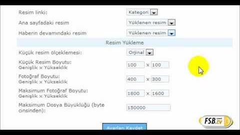 FsbNetwork.Tv - PhpFusion Seçenekler Menüsü.