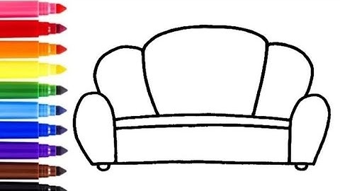 How to draw a Sofa | Sofa Drawing, Painting and Coloring for kids & Toddlers | Child art 