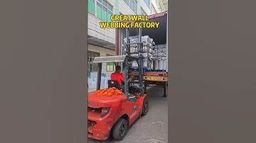 Loading 20GP container from Greatwall webbing factory in Guangzhou China. Follow Austin.