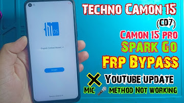 Tecno Camon 15 Frp bypass Android 10 |Tecno Camon 15 Pro google Account bypass |Tecno CD7 frp unlock