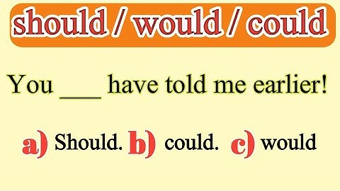 English Grammar Quiz: Should, Could & Would | Can You Score 10/10? | Modal Verbs Test