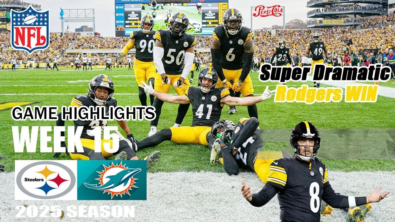 Steelers vs Dolphins | Week 15 Full Game Highlights | NFL 2025