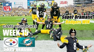 Steelers vs Dolphins | Week 15 Full Game Highlights | NFL 2025