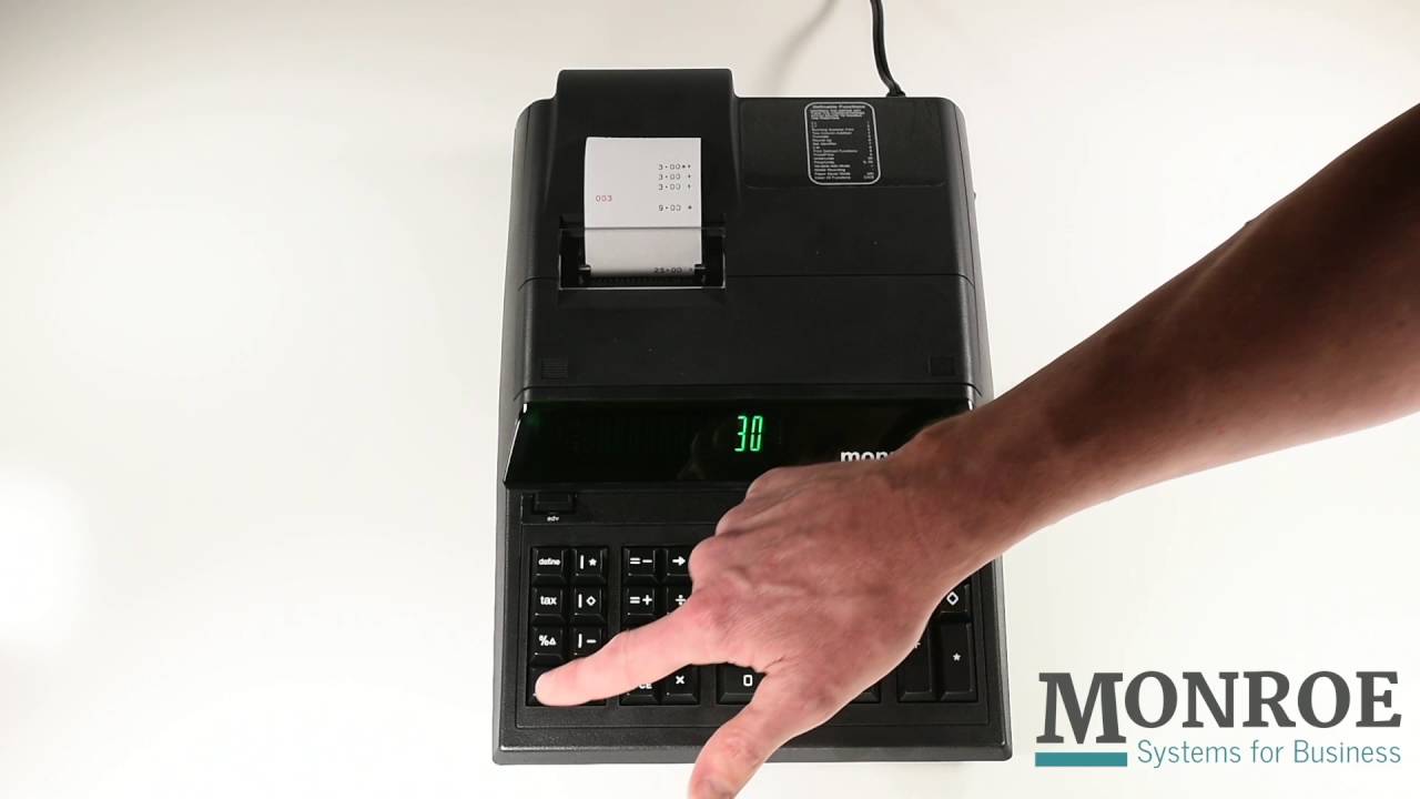Monroe 8130 calculator overview with supermarket demonstration Monroe 8130 calculator overview with supermarket demonstration