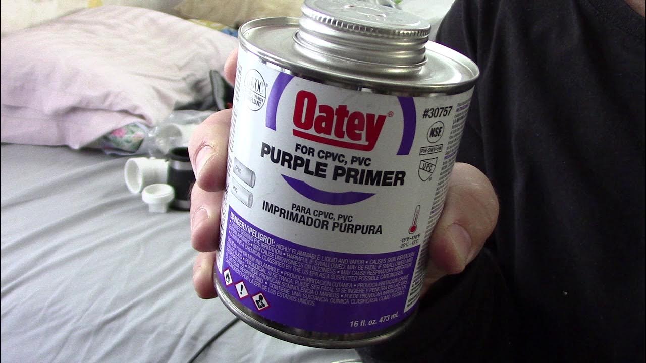 Minimum temperatures Oatey PVC cleaner, primer & glue. Repairing frozen