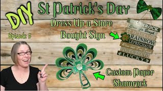 DIY|St Patrick's Day|Decor Ideas|3D Paper Shamrock Wall Decor|Shamrock Table Runner Transform Your Space With Shamrock Wall Template
