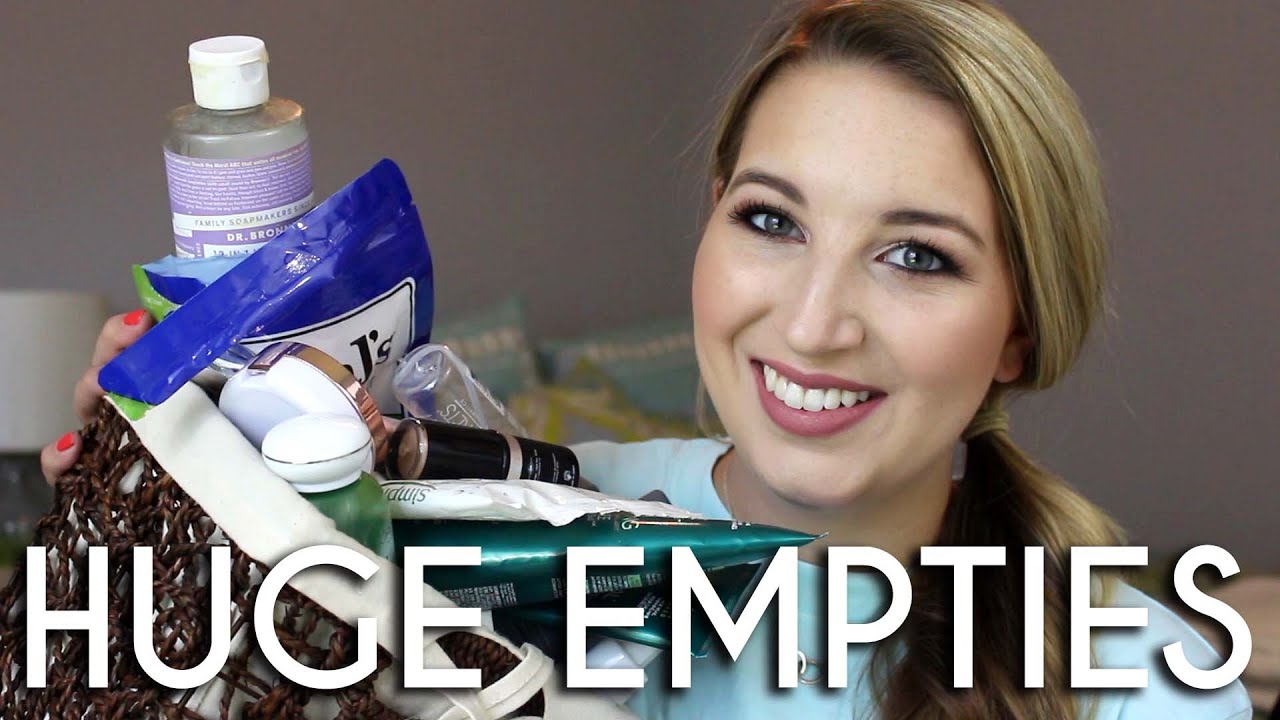 HUGE Empties + Review | Makeup, Skincare, & More - YouTube