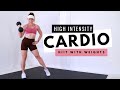 40 MIN CARDIO HIIT WITH WEIGHTS | High Intensity Dumbbell Workout 🔥Burn 305 Calories🔥