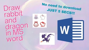 Draw Rabbit and Dragon in less than 5 seconds in MS Word | Draw animals in MS Word | MS word tricks