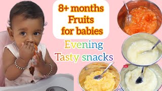 8 months baby food/ fruit puree/ weight gaining foods for babies