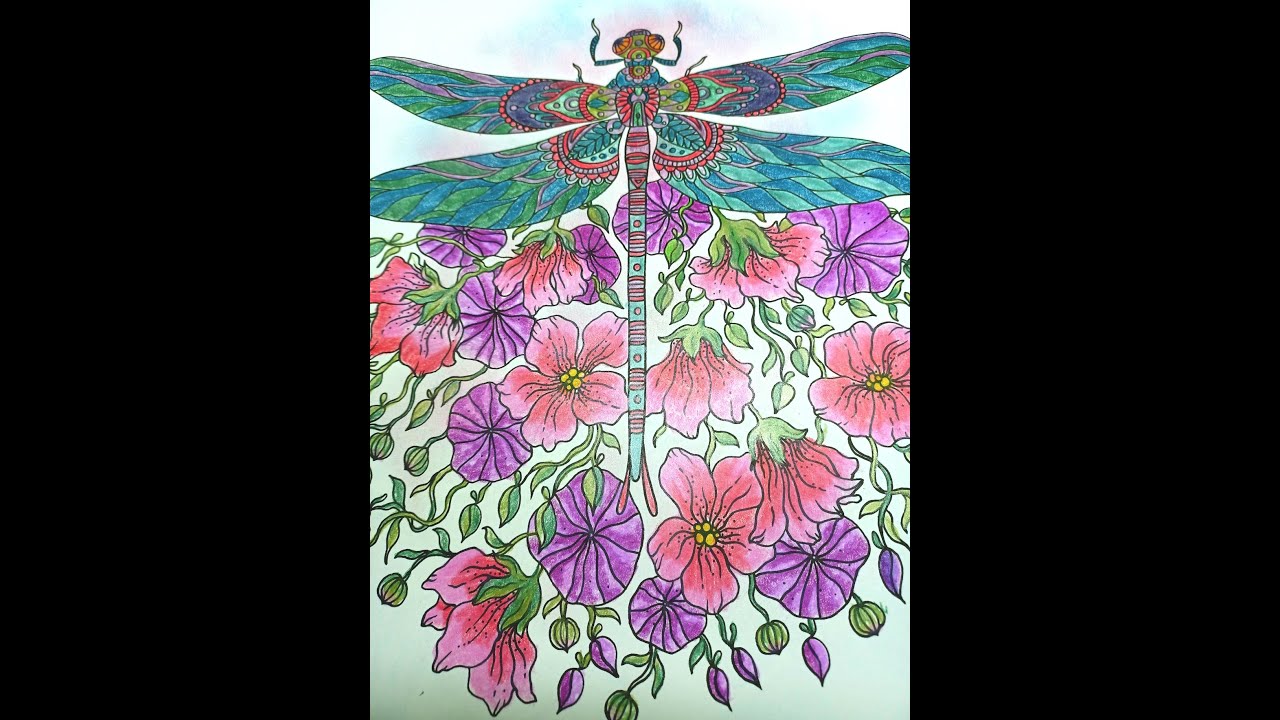 Dragonfly in Daydreams by Hanna Karlzon adult Coloring book 