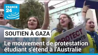 Soutien à Gaza : le mouvement de protestation étudiant s'étend à l'Australie • FRANCE 24