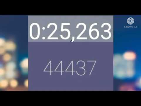 Numbers 100000 to 1 and 1 Minute Countdown