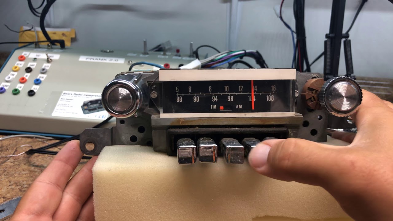 1967 Ford Galaxy AM FM Aux input Bluetooth radio conversion