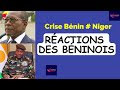 Bninois se prononcent sur la crise qui oppose patrice talon du bnin  tiani andourahamane du niger