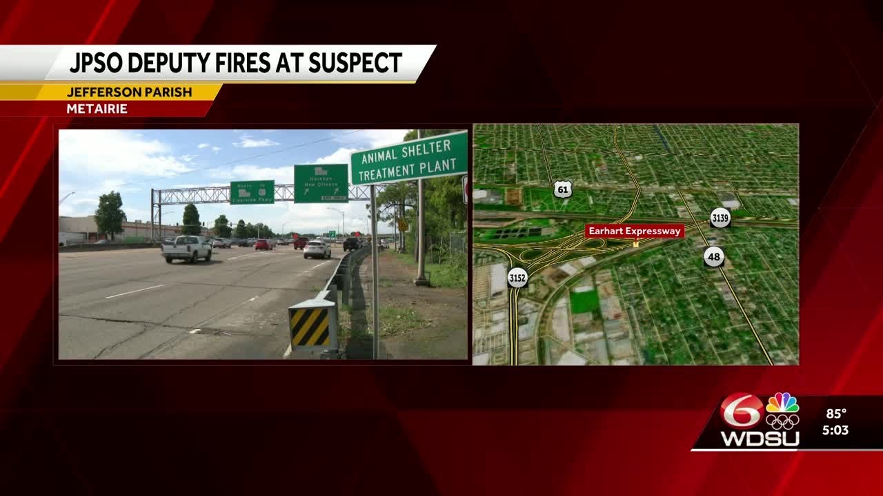 Louisiana deputy fires shot during traffic stop in Metairie