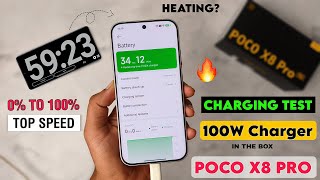 Poco X8 Pro Charging Test 0% To 100% Charging With 100W Charger Top Speed Charging Heating Review