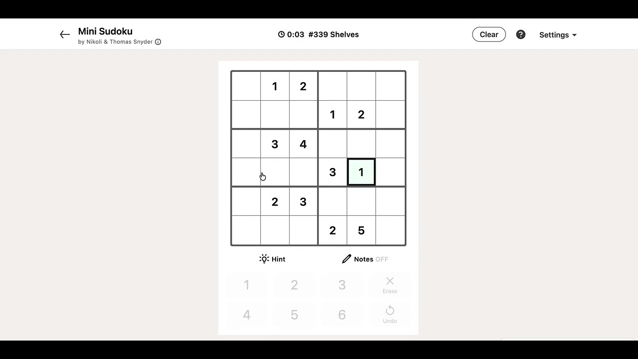 LinkedIn Mini-Sudoku Answer Today | 16 July 2026 - Puzzle #339