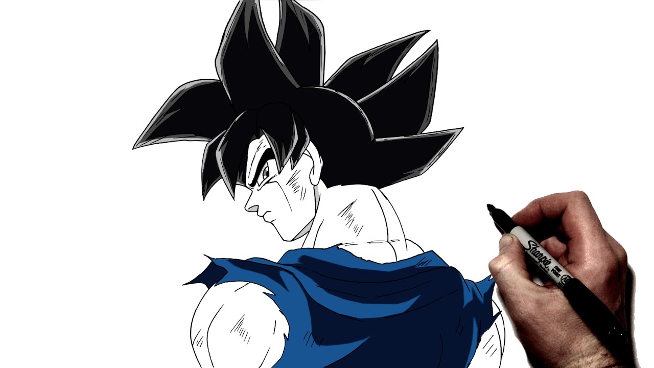 Goku kamehameha Drawing || How to draw Goku kamehameha step by step  #sketchcreativity #goku - YouTube