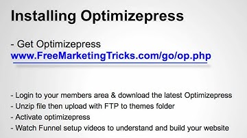 How to install Optimizepress - fastest way to install optimizepress