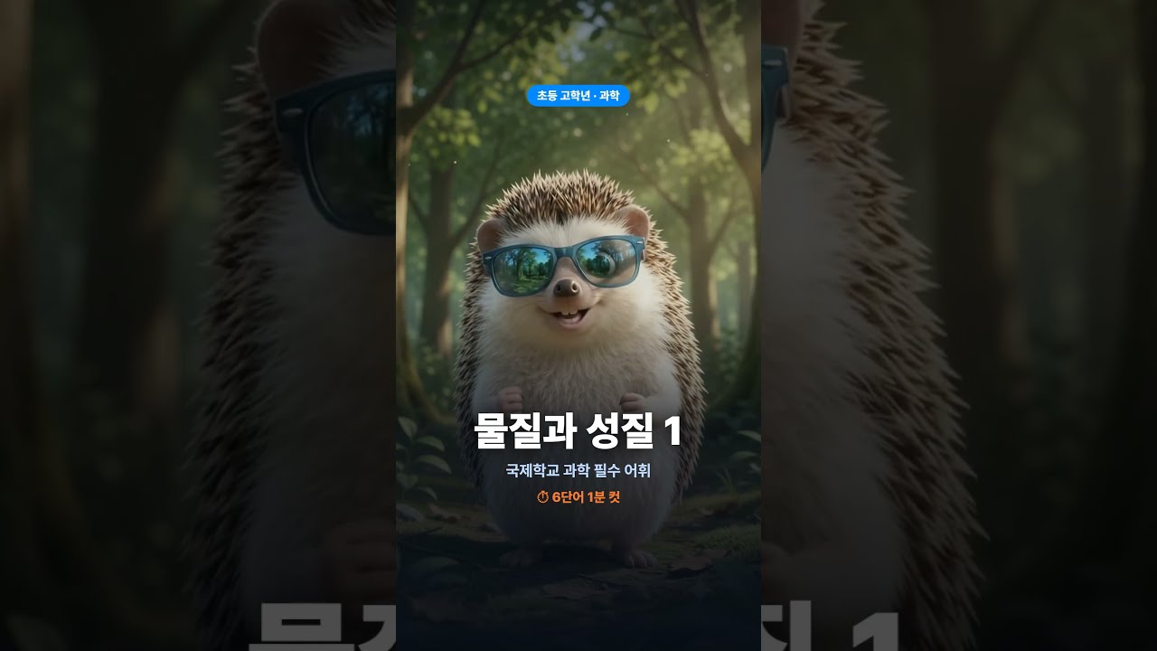 고도치와 함께 배워보는 국제학교 어휘 - 초등고학년 과학 물질과성질 1편