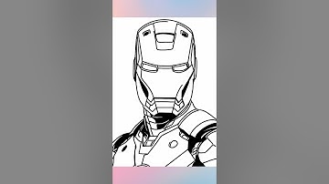 Drawing Iron Man from Marvel in Procreate (Timelapse)