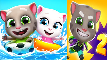 Talking Tom Gold Run 2 vs Talking Tom Pool - Trainghiemgame (Android iOS Games)