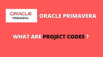 HOW TO USE PROJECT CODES IN ORACLE PRIMAVERA P6?