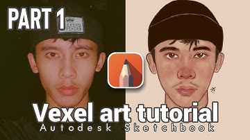 Tutorial membuat Vexel art Sederhana di Autodesk Sketchbook || Part 1 Line art || Android