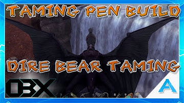 Ark: The Center: EP5: BUILDING A TAMING PEN AND GETTING A DIRE BEAR!!!