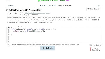 Exercise 3.12 (scientific) Java Tutorial || Practice-It