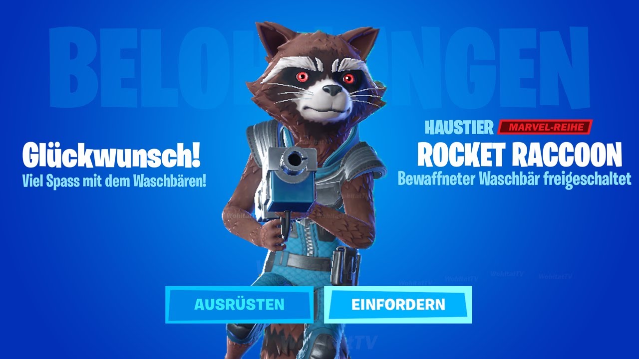 Fortnite Rocket Raccoon freischalten (Fortnite Groot Alle
