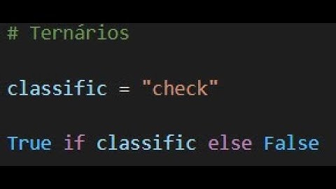 Operador Ternário em Python existe?