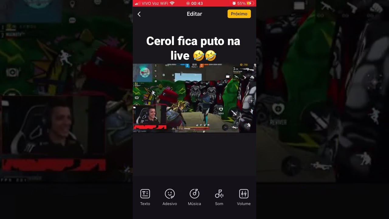 Cerol fica puto em live🤣🤣 