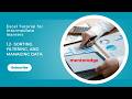 Sorting, filtering and managing data,Excel Tutorial for Intermediate learners 1.2, #exceltips
