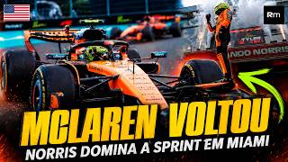 SPRINT GP MIAMI: NORRIS VENCE, MAX BATALHA COM HAMILTON, MERCEDES SOFRE EM CORRIDA NORMAL #f1